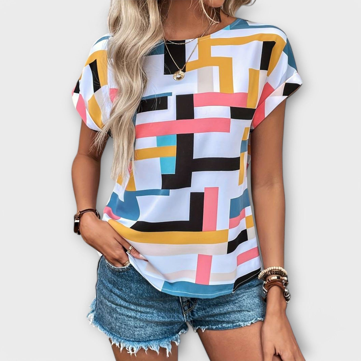 Blusa Chic Cuello Redondo