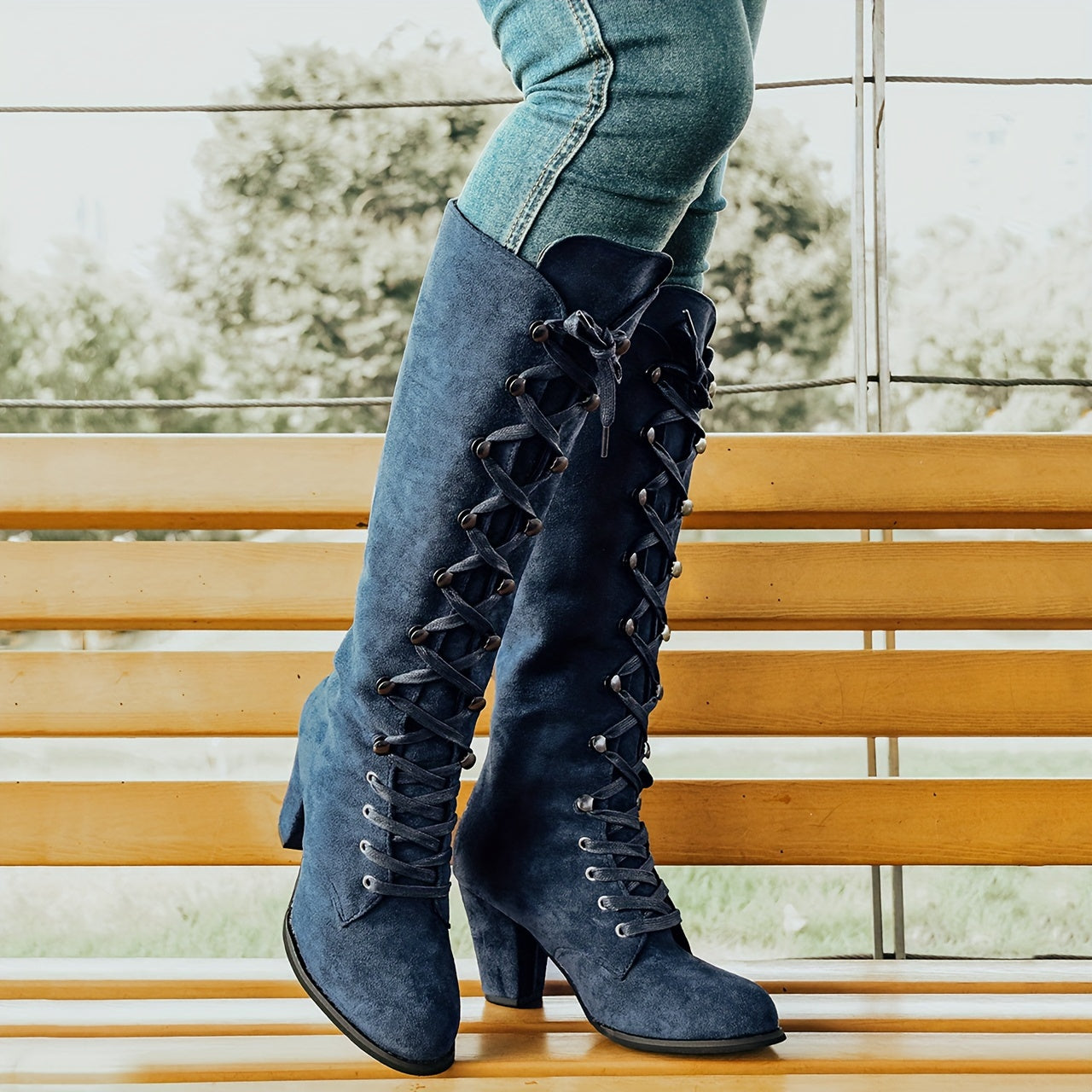 Botas Altas Tacón-Estable