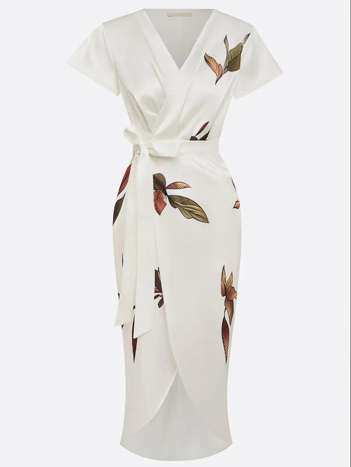 Vestido Atractivo Midi Hoja Urbana
