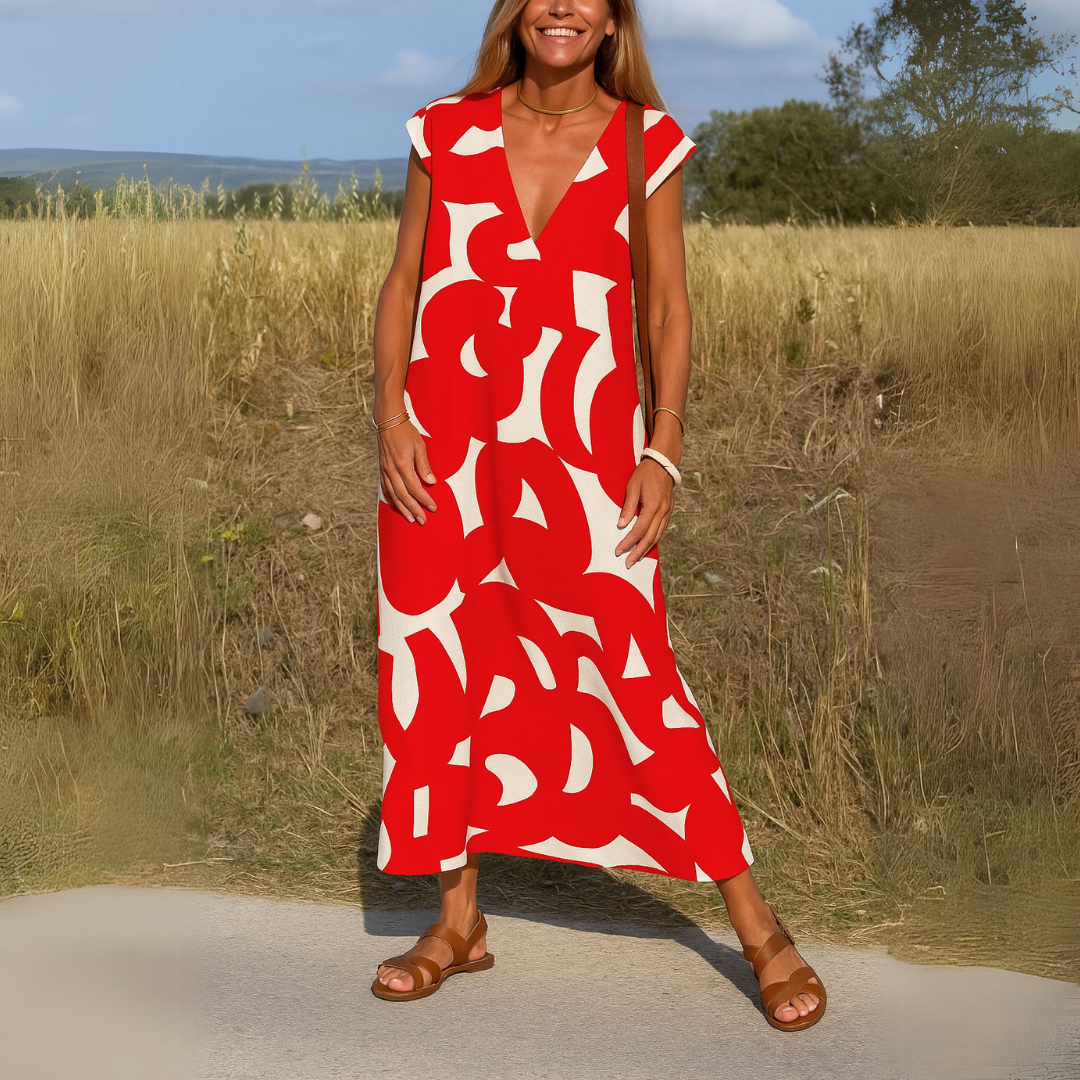 Vestido Favorecedor Escote-V
