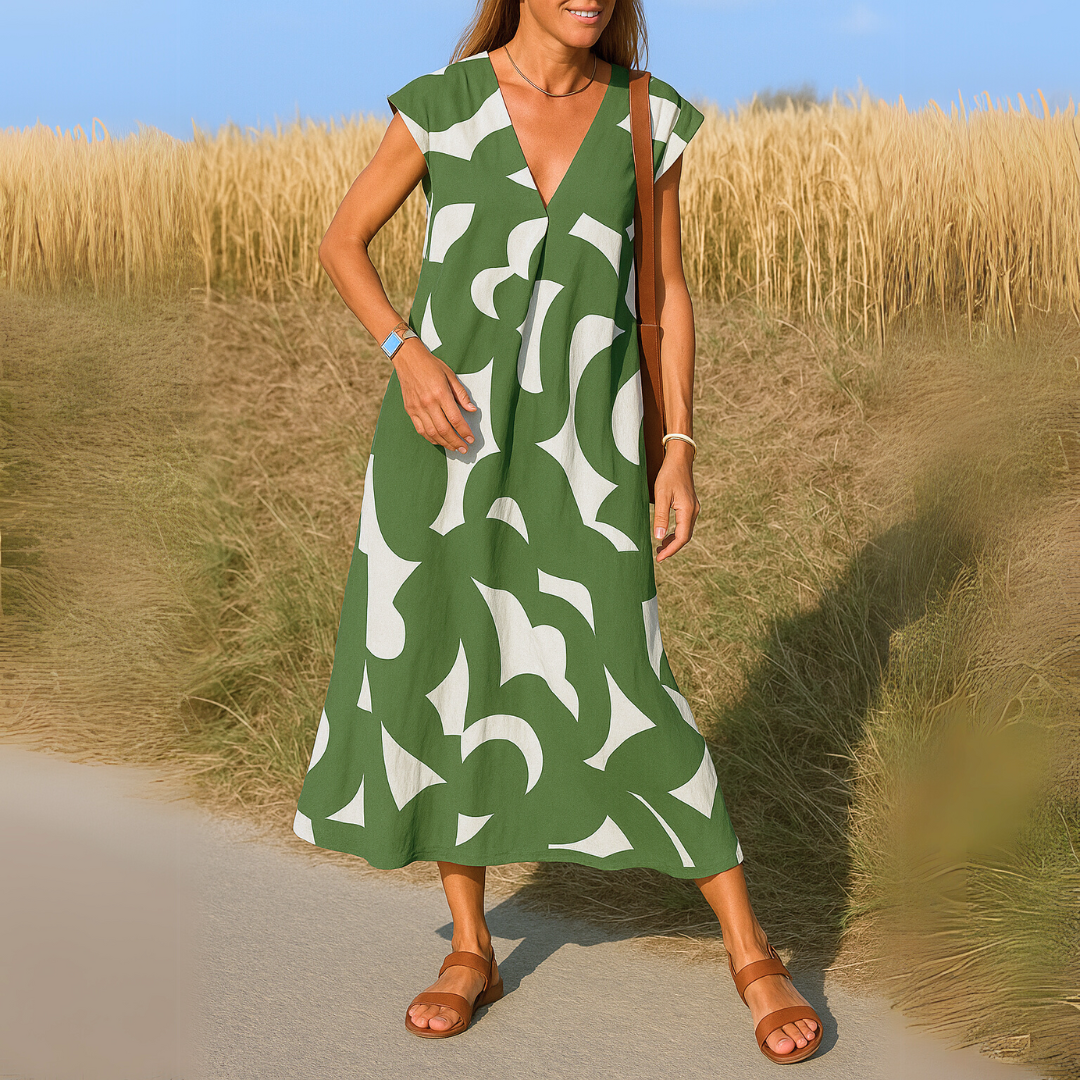 Vestido Favorecedor Escote-V