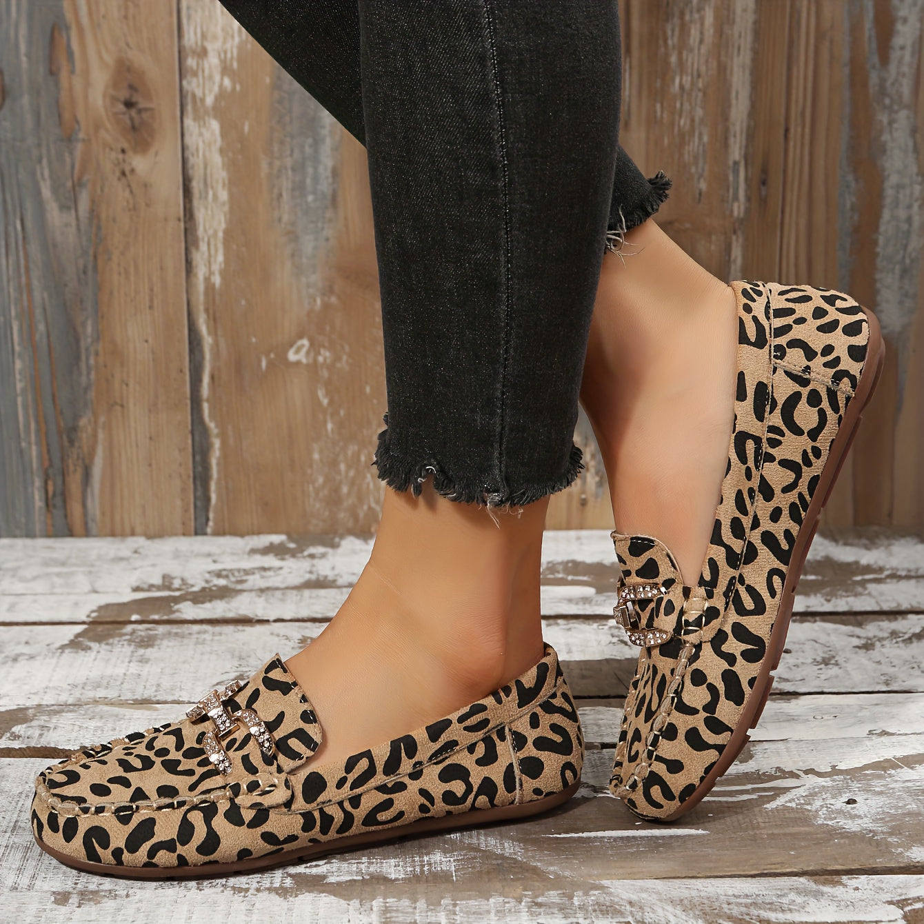 Bailarinas Confort-Suave Leopardo Rojo