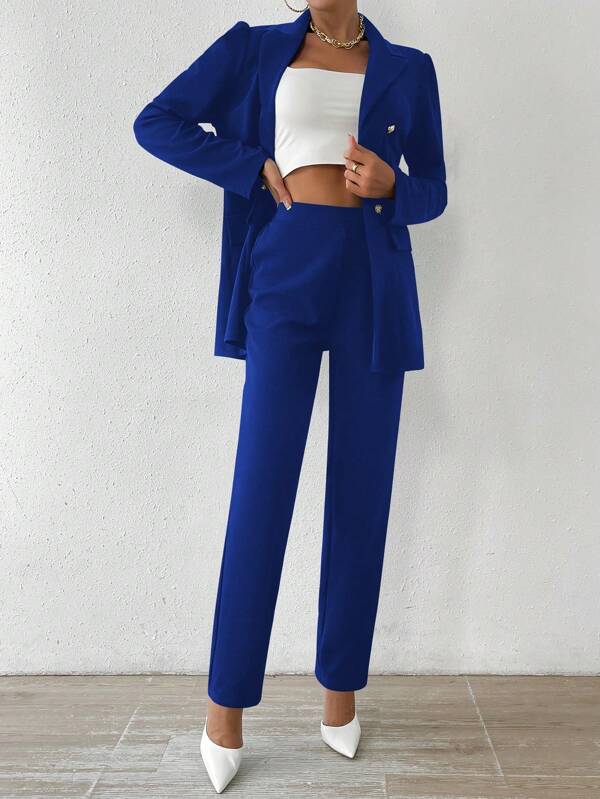 Elegant Long-Sleeve Suit Set