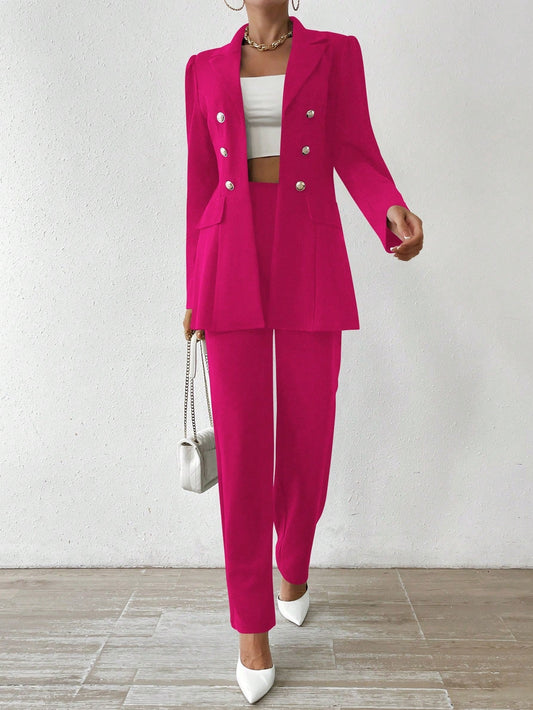 Elegant Long-Sleeve Suit Set