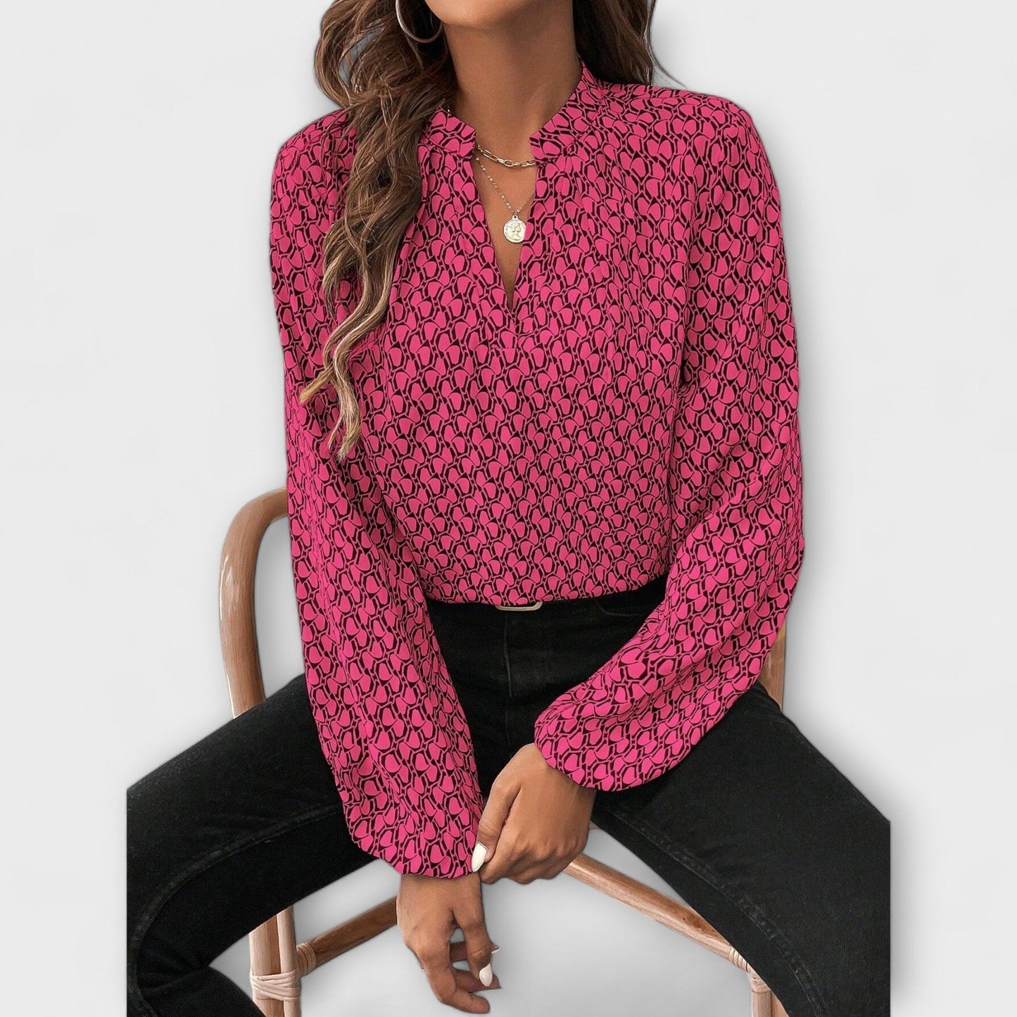 Blusa Sofisticada Geométrica