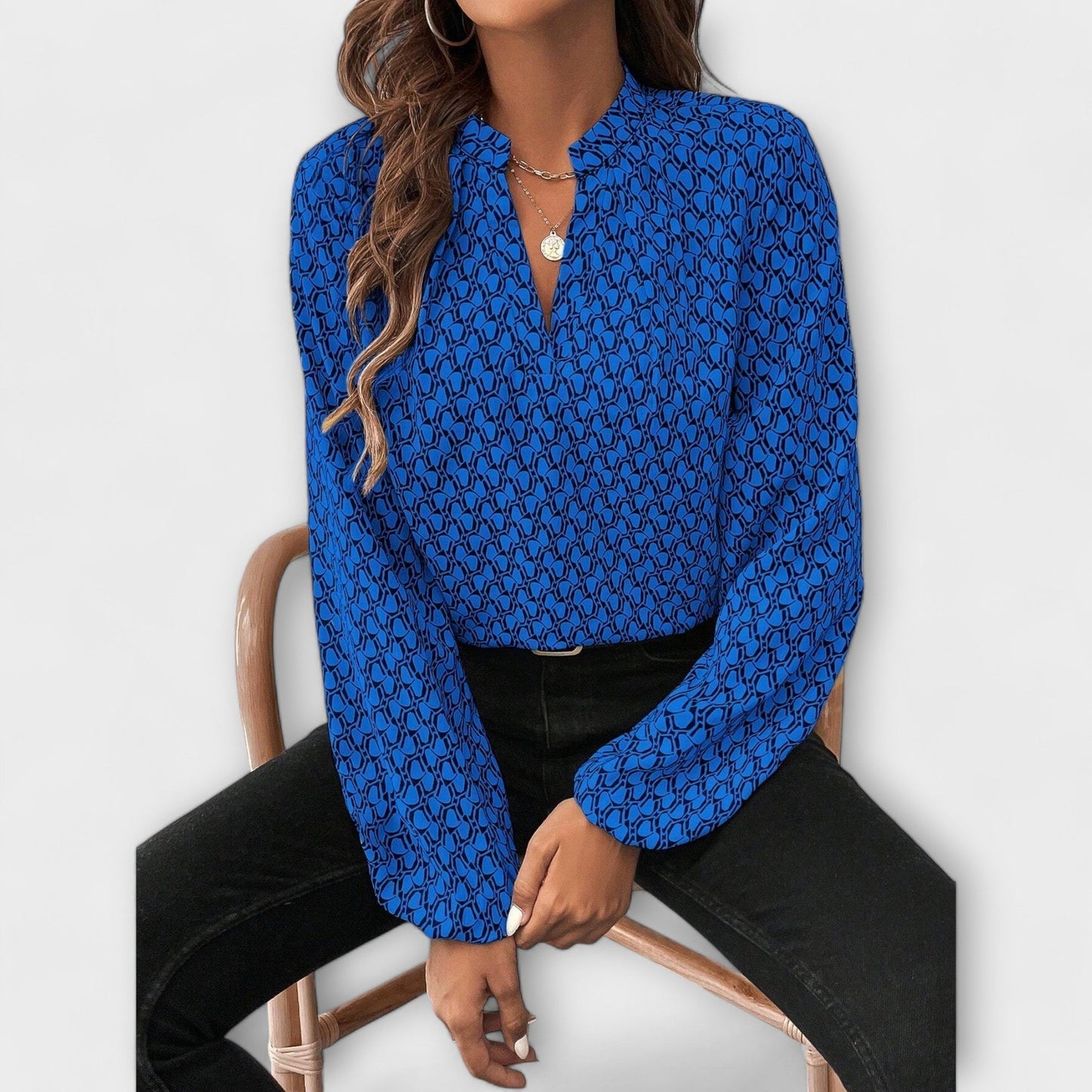 Blusa Sofisticada Geométrica