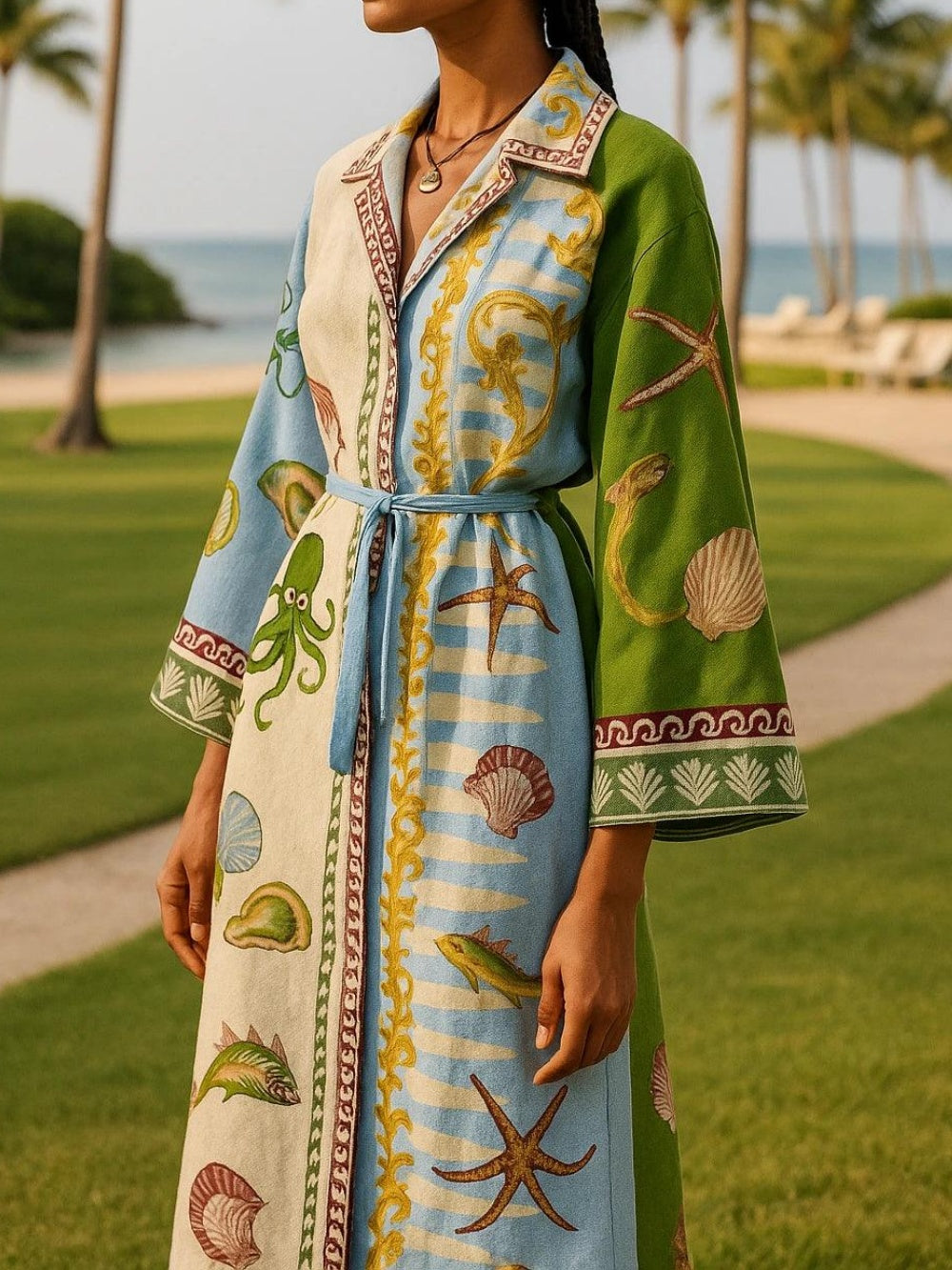 Vestido-Elegante Midi Floral