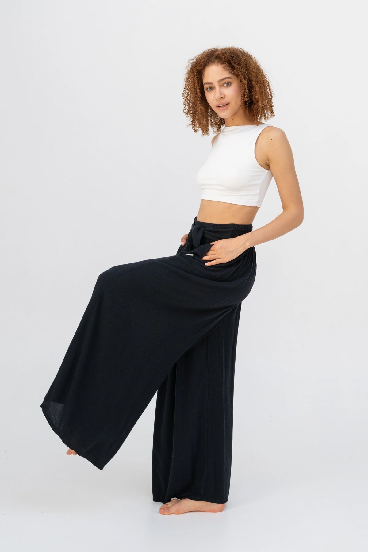 Pantalón Palazzo Tacto-Frío
