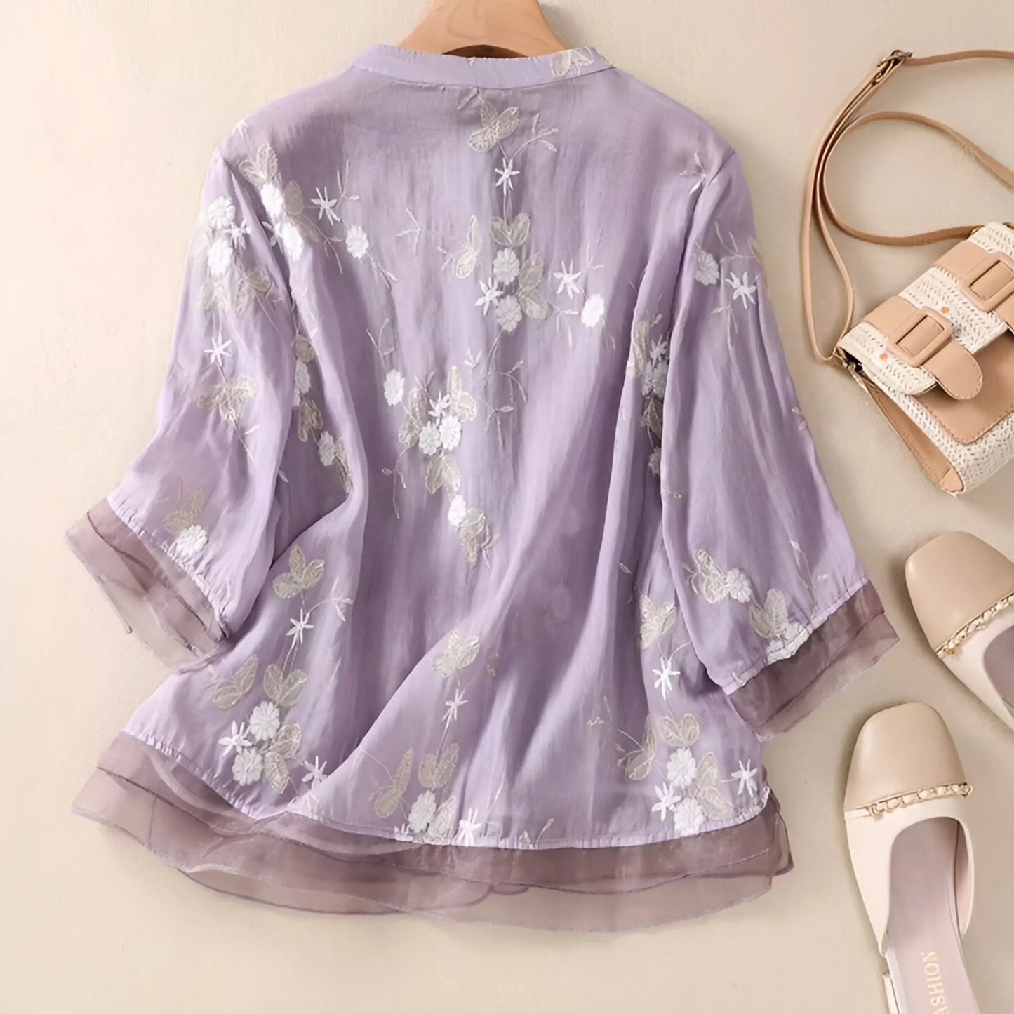 Elegance Embroidered Cotton Top