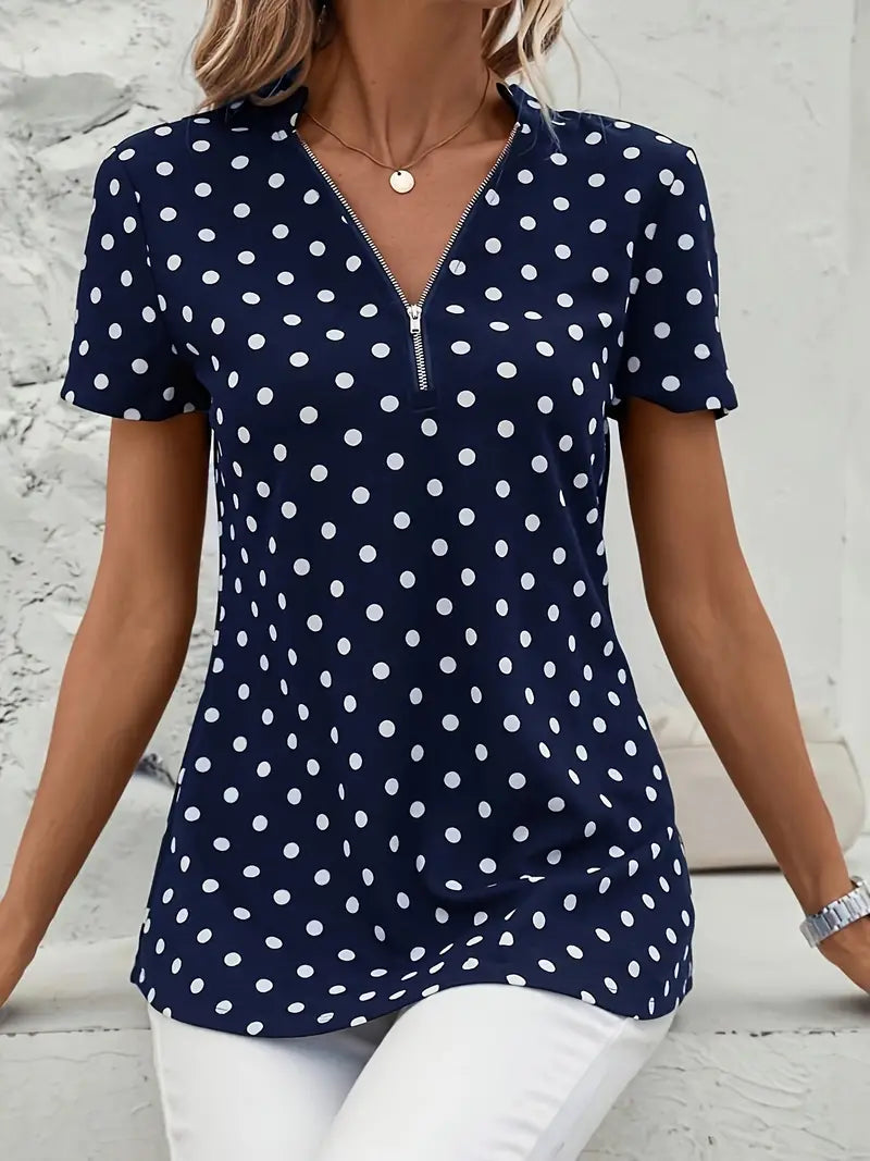 Blusa Lunares Fácil-Cuidado