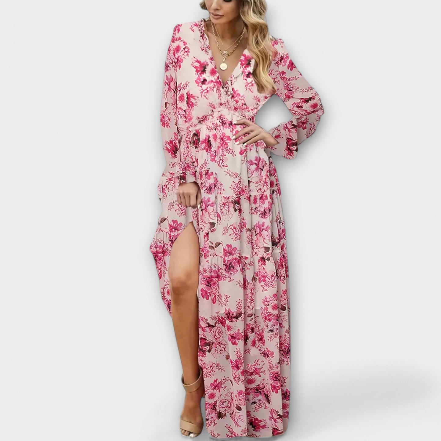 Vestido Maxi Floral Elegante