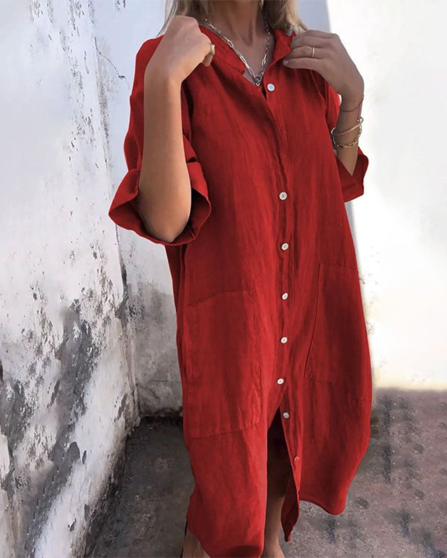 Boho Breeze Shirt Dress