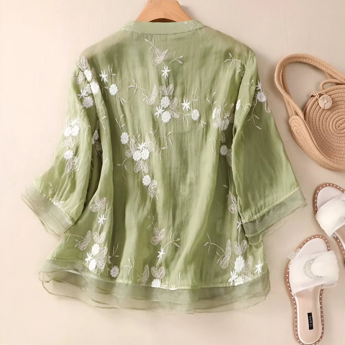 Elegance Embroidered Cotton Top