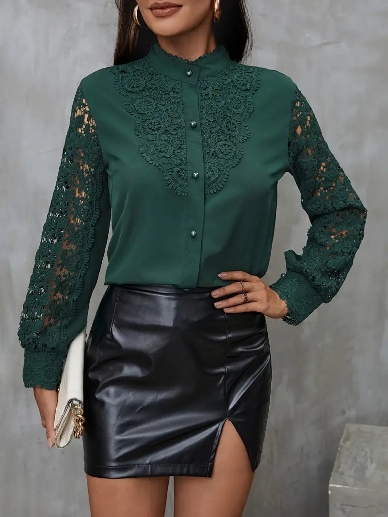 Blusa Encaje Caída-Suave