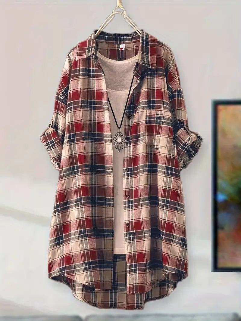 Blusa De Cuadros Favorecedora