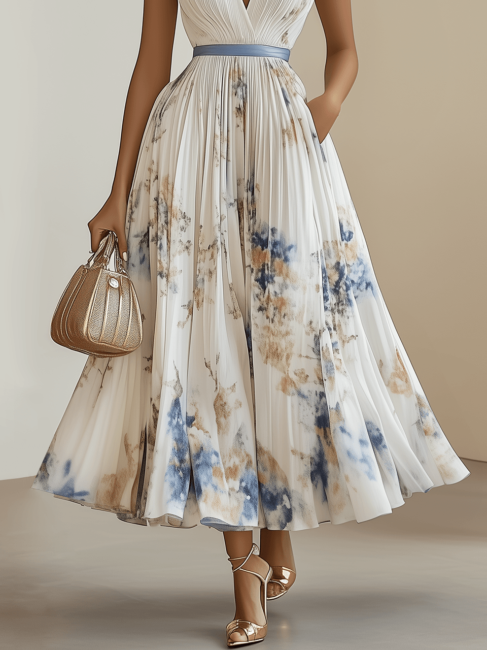 Vestido Maxi Floral Elegante