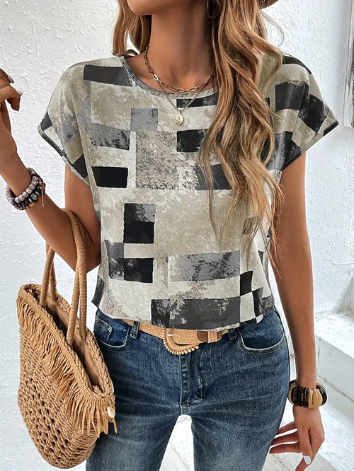 Blusa Geométrica Transpirable