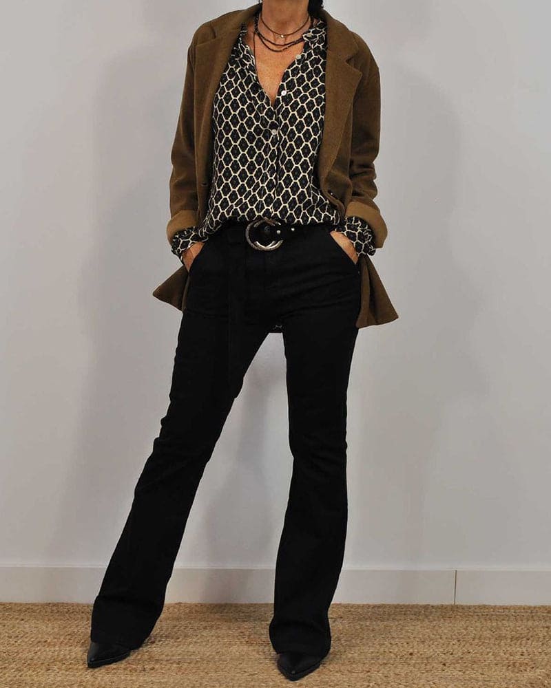 V-Neck Cooling Midi Shirt