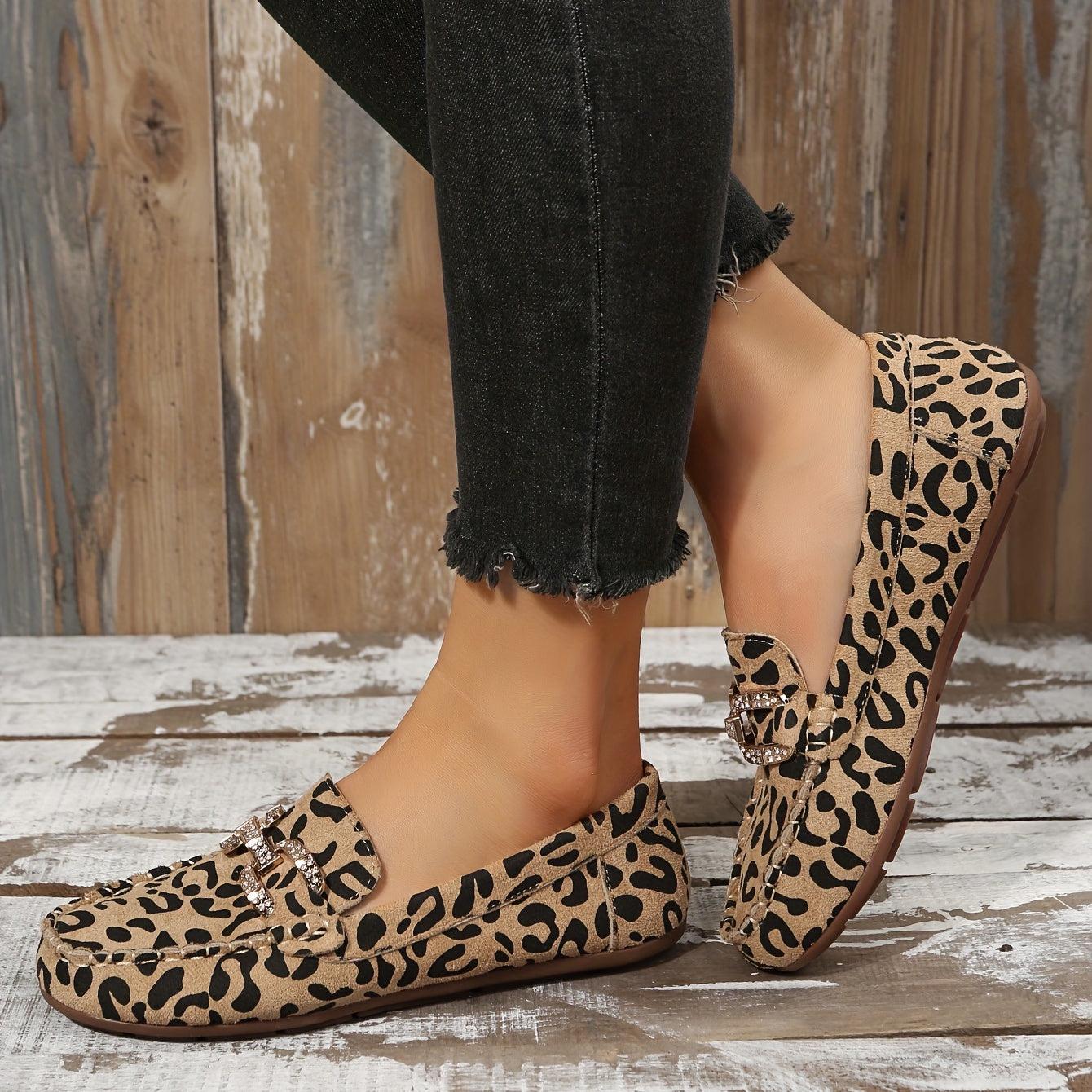 Bailarinas Confort-Suave Leopardo Rojo