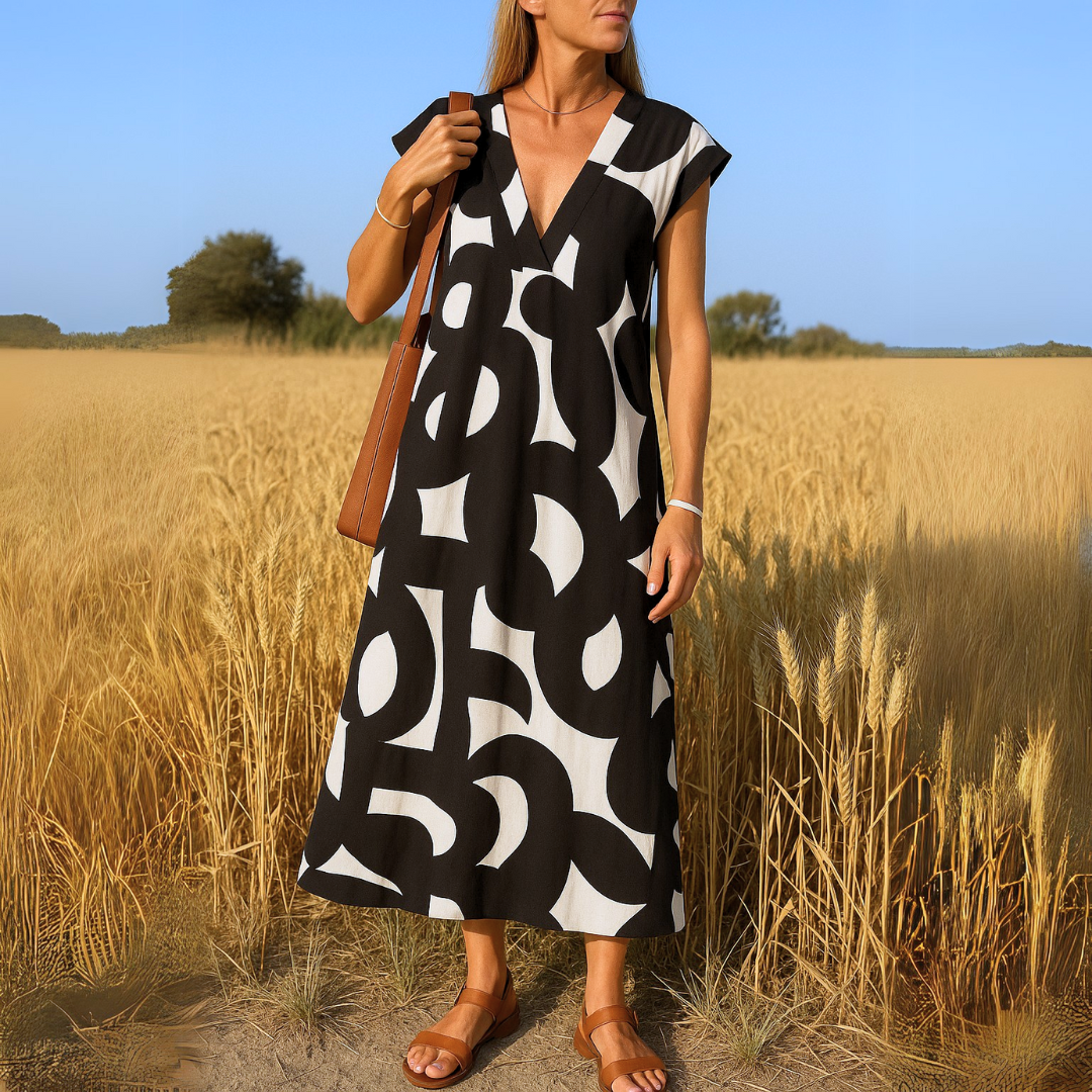 Vestido Favorecedor Escote-V