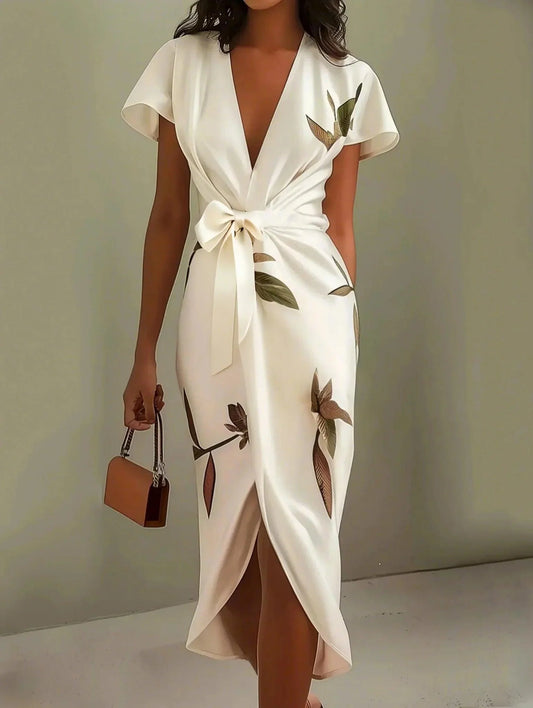 Vestido Atractivo Midi Hoja Urbana