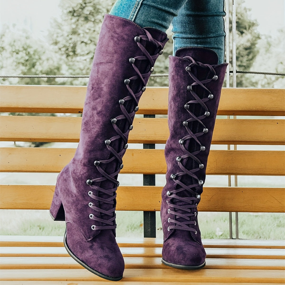 Botas Altas Tacón-Estable