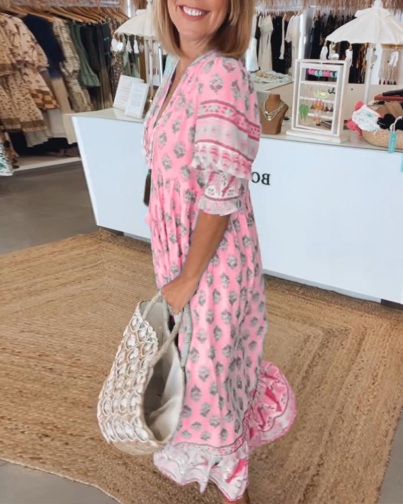Elegancia-Fluida Vestido Diario