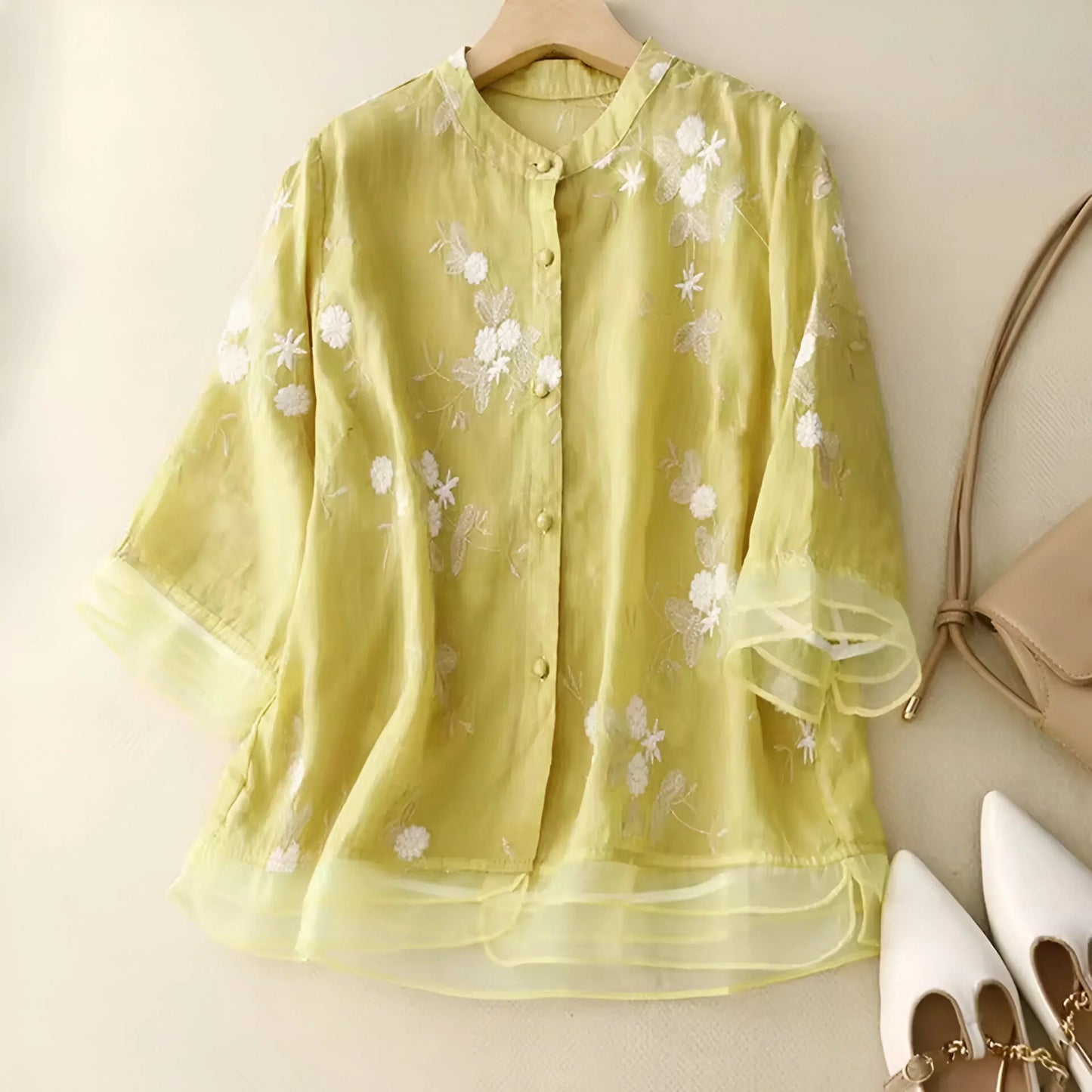 Elegance Embroidered Cotton Top