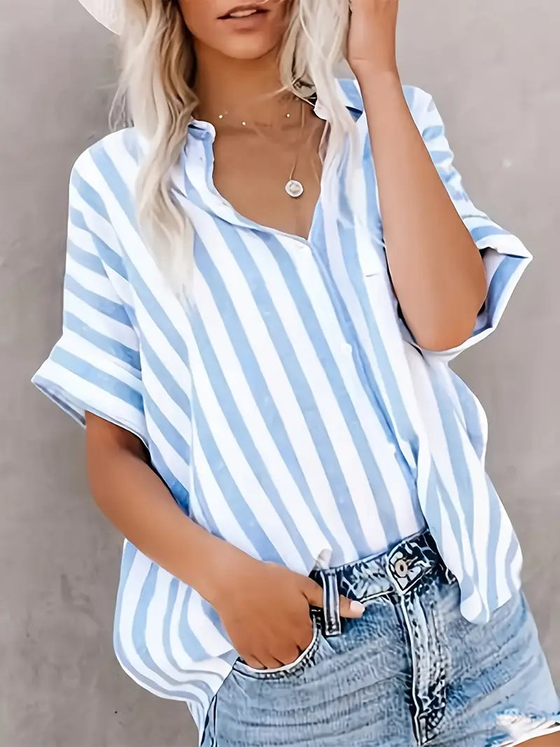 Blusa Rayas Suave-Transpirable
