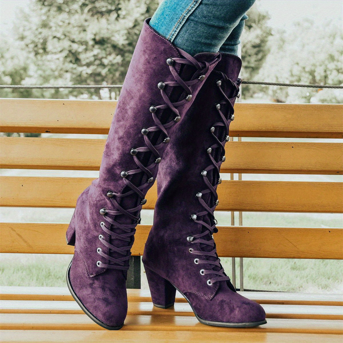 Botas Altas Tacón-Estable