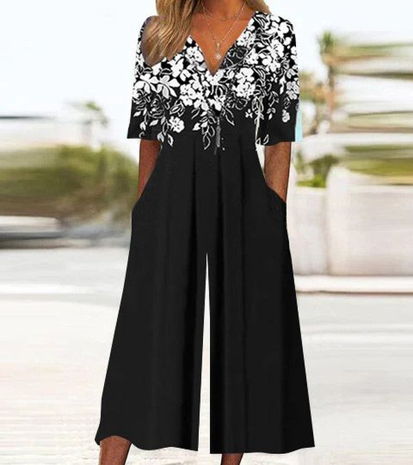 Mono Floral Negro Súper-Cómodo