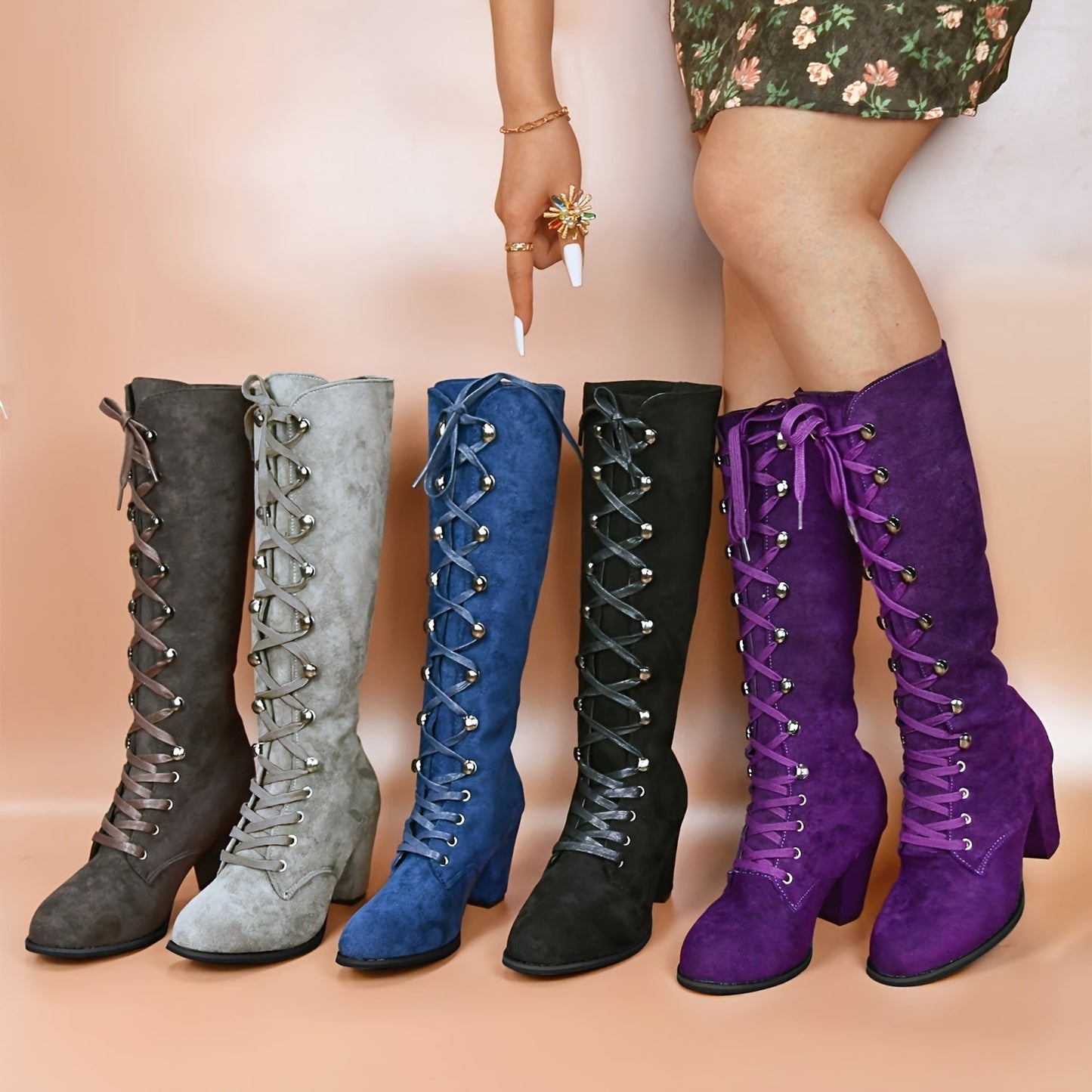 Botas Altas Tacón-Estable