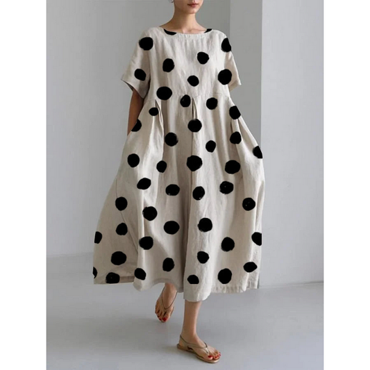 Vestido Cómodo de Lunares