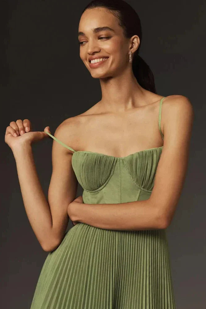 Vestido Midiplisado Elegante