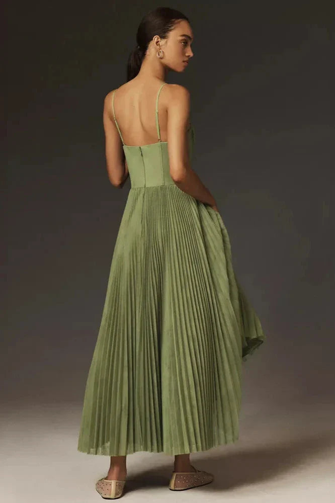 Vestido Midiplisado Elegante