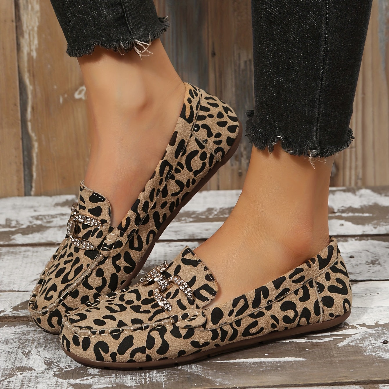 Bailarinas Confort-Suave Leopardo Rojo