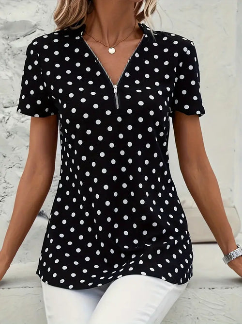 Blusa Lunares Fácil-Cuidado