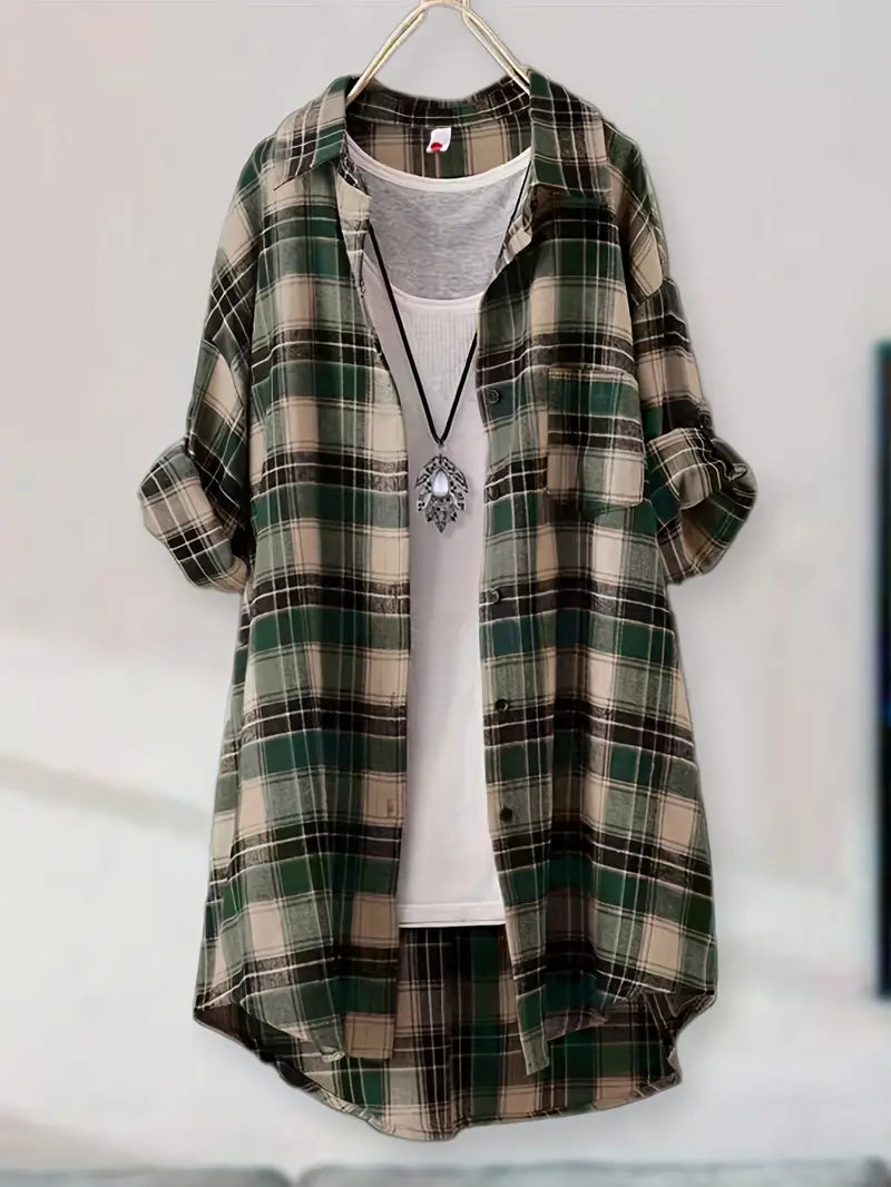 Blusa De Cuadros Favorecedora