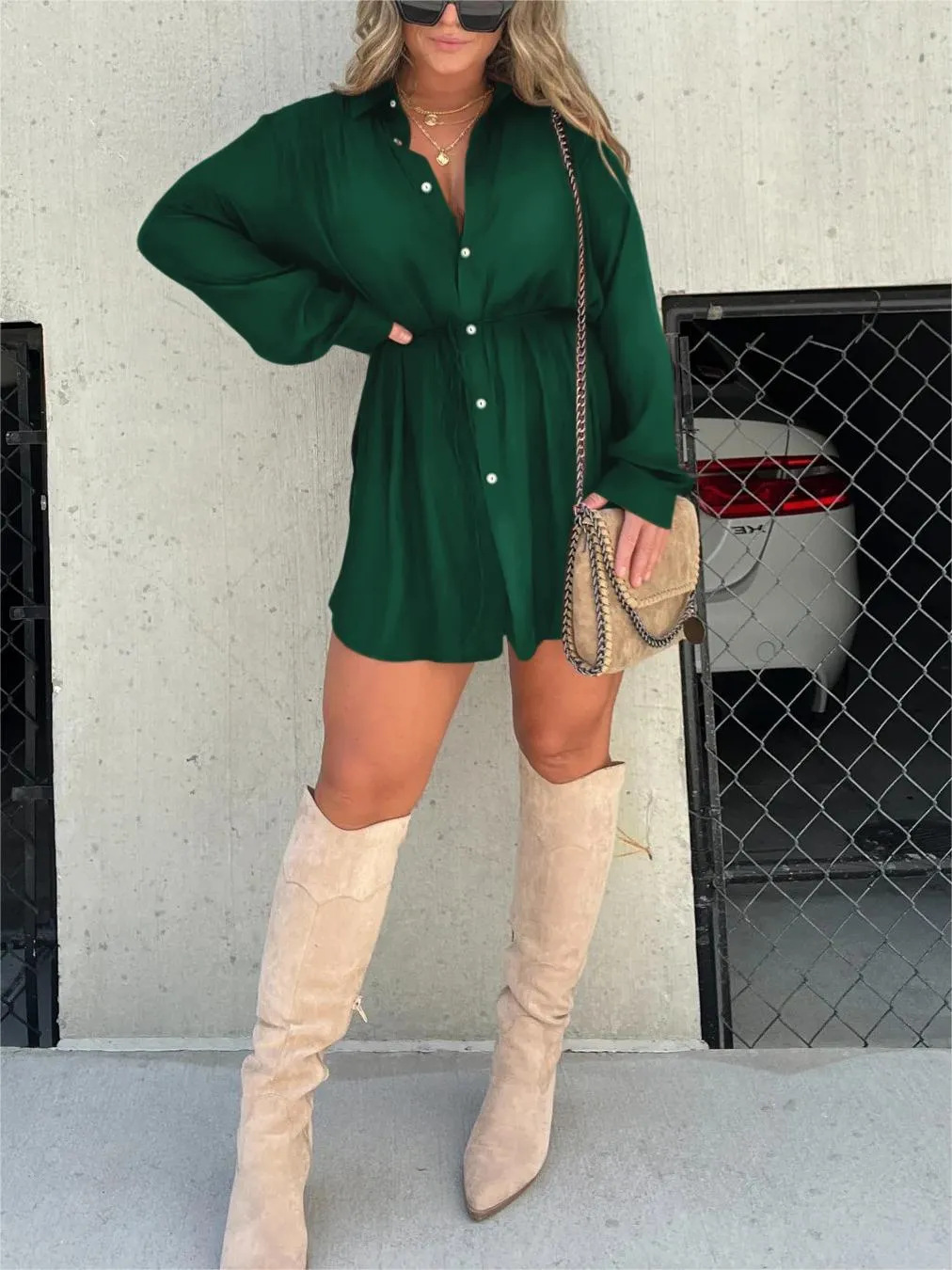 Vestido-Romper Figure-Enhancing