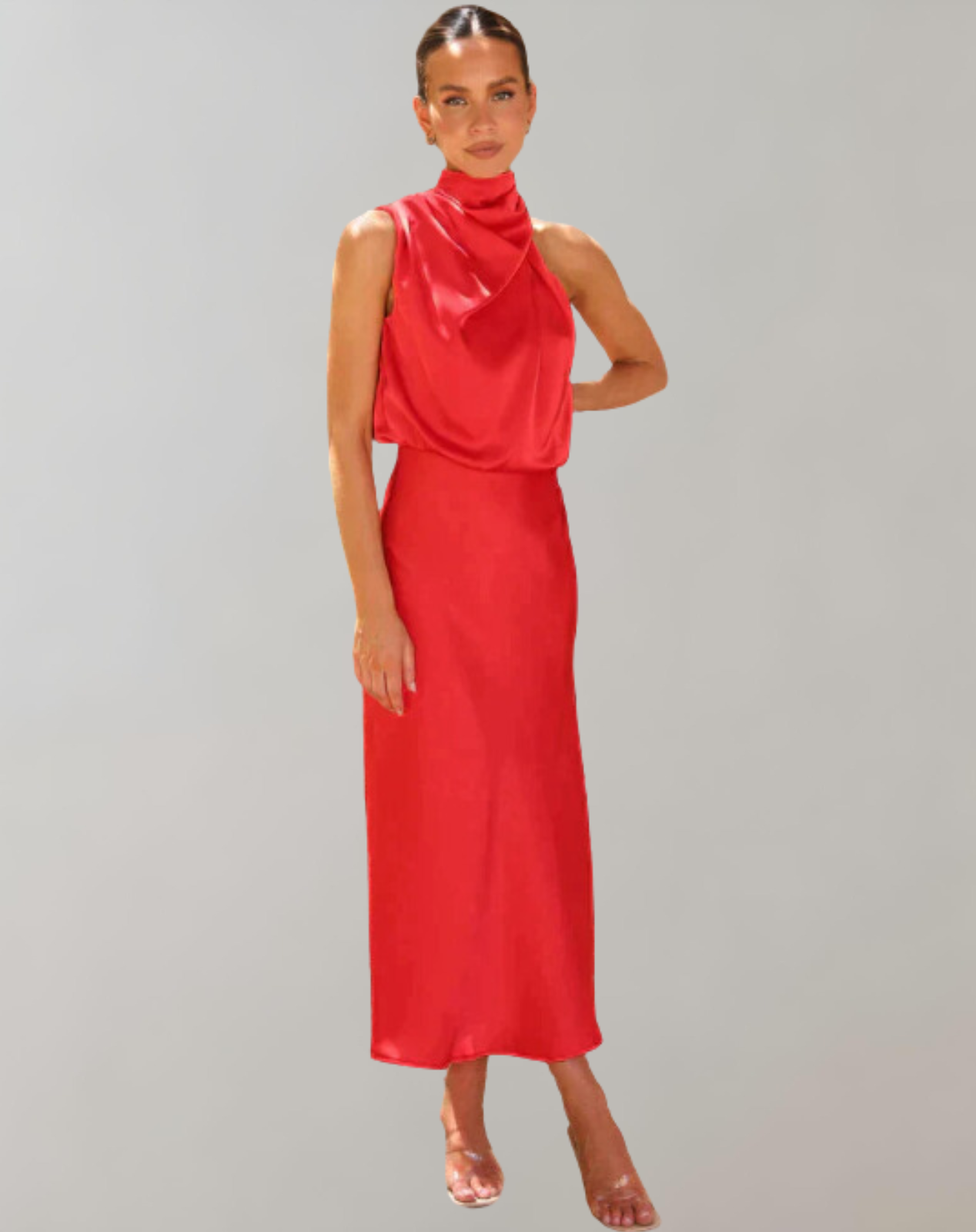Elegante Glanz Maxikleid