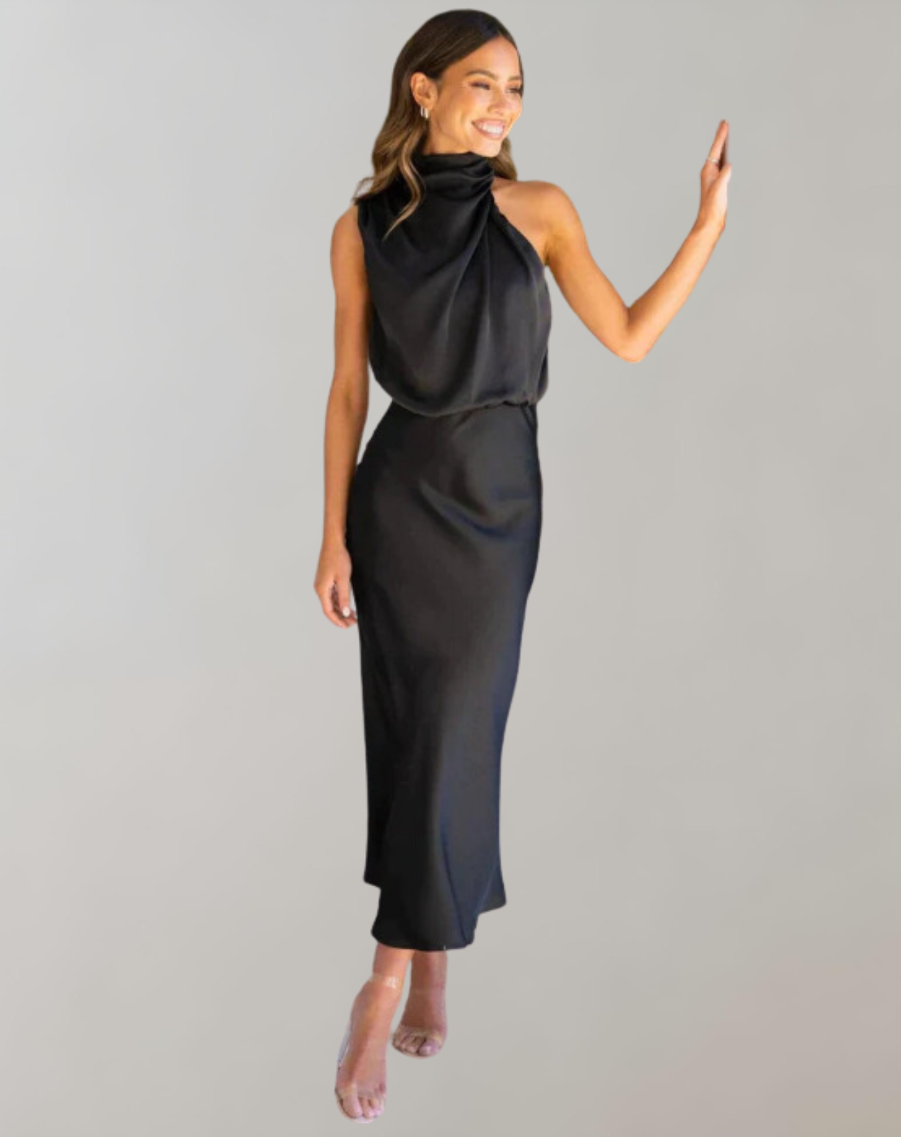 Elegante Glanz Maxikleid