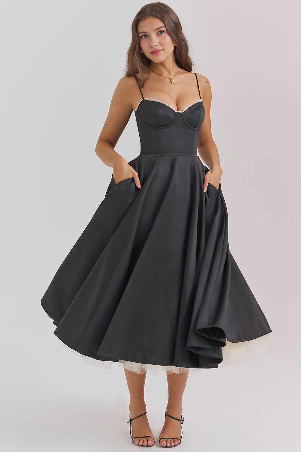 Elegante Vestido Midi Duchess