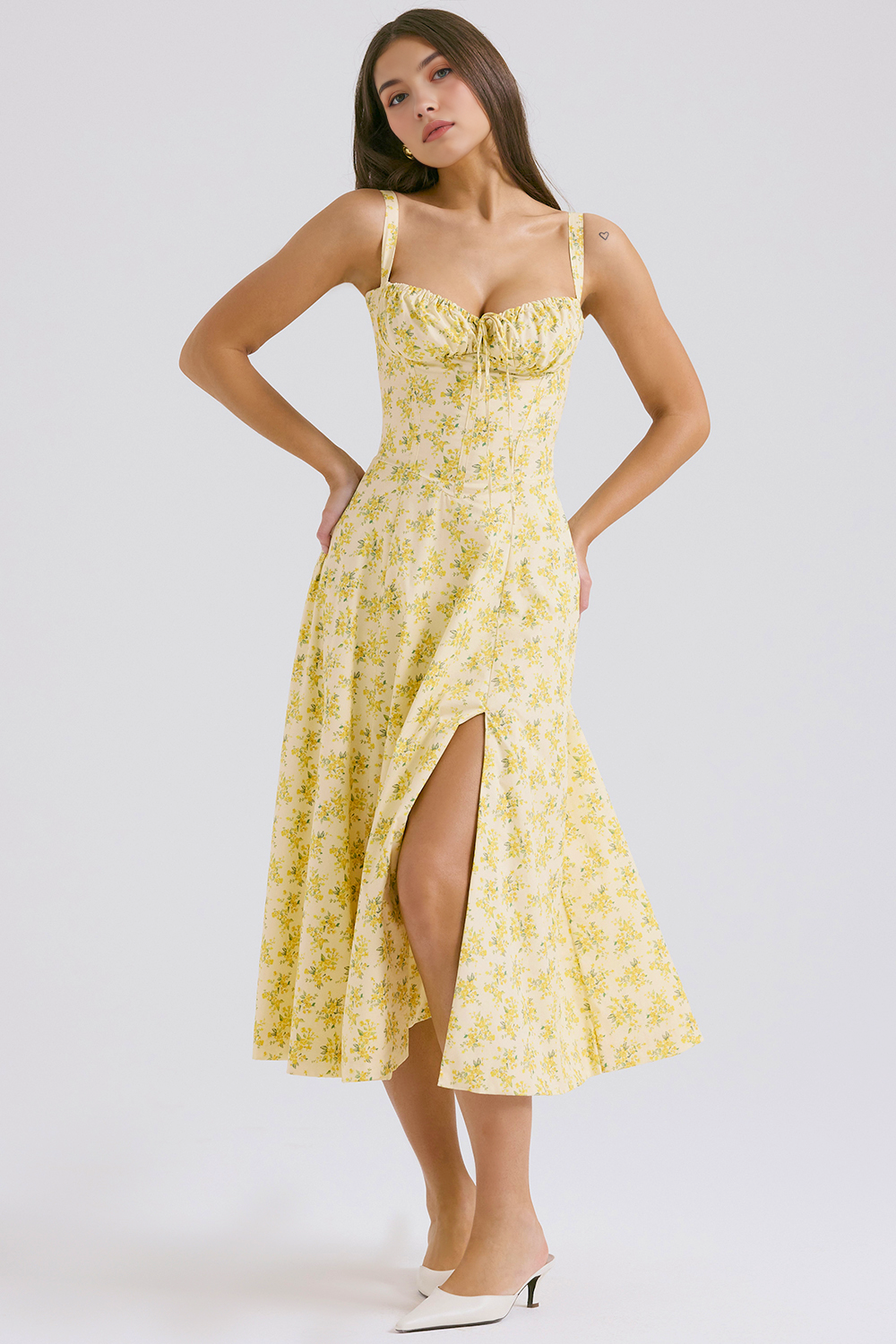 Vintage-Fit Midi Dress