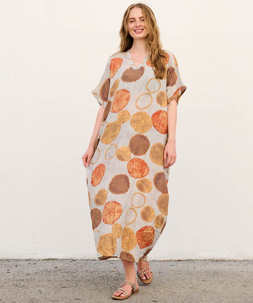 Vestido-Colorido con Bolsillos