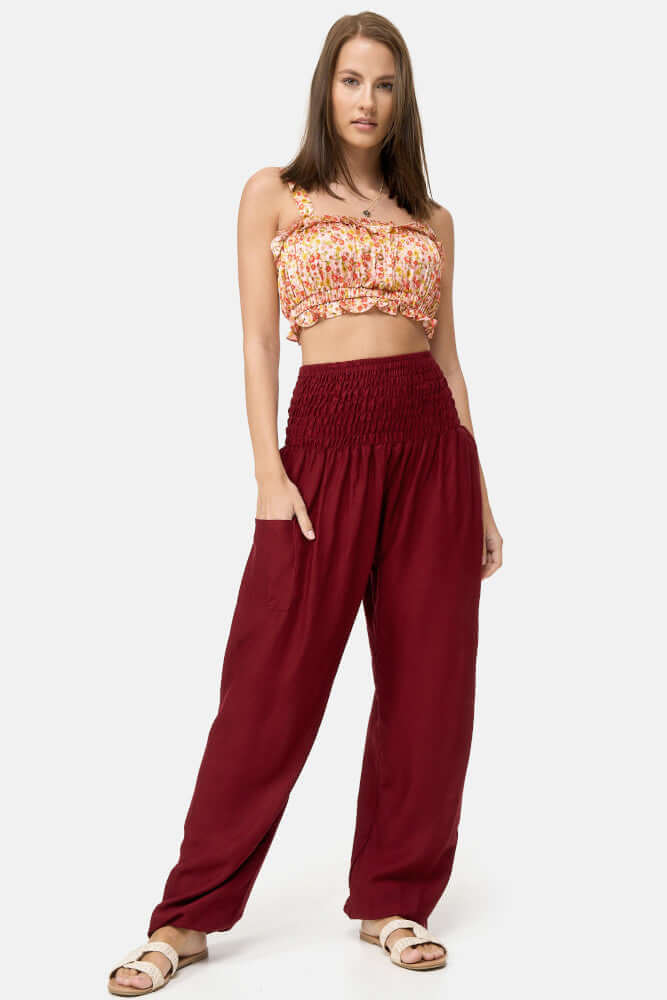 Pantalón Harem Cintura-Elástica