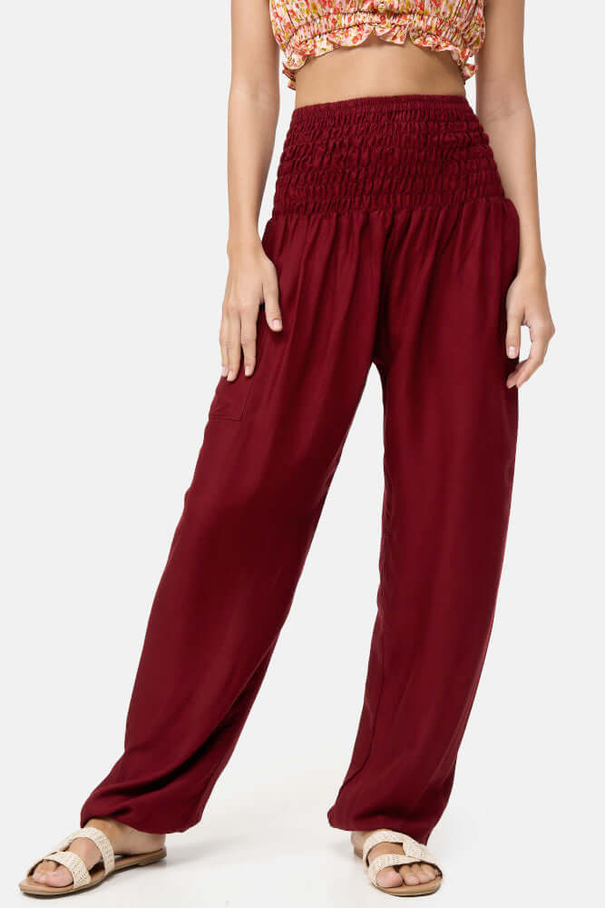 Pantalón Harem Cintura-Elástica
