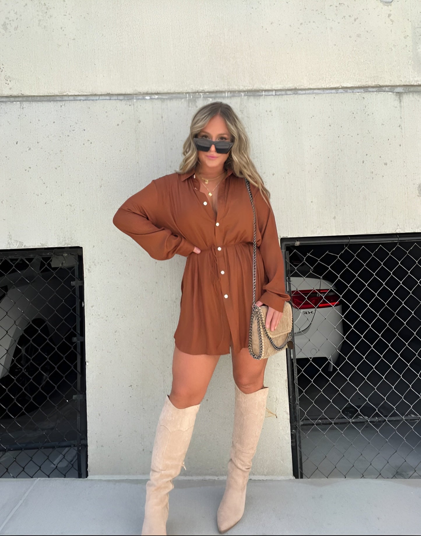 Vestido-Romper Figure-Enhancing