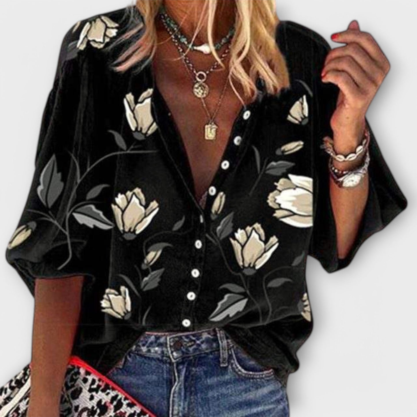 Blusa Ligera Floral Elegante