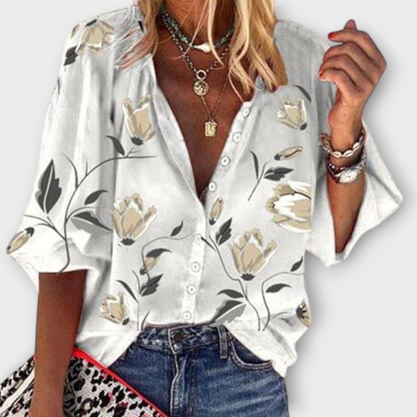 Blusa Ligera Floral Elegante
