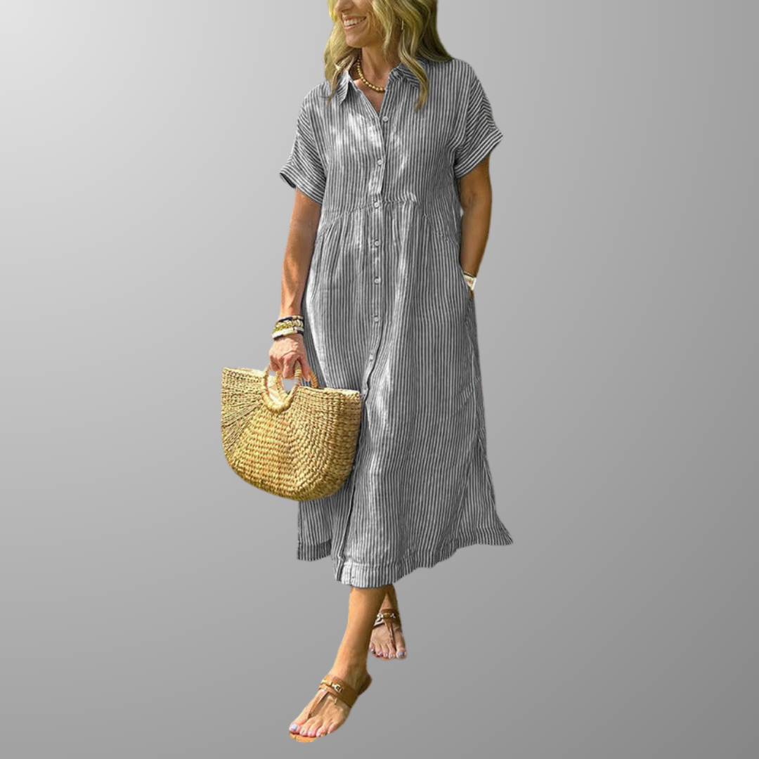 Vestido Rayas Estilizantes